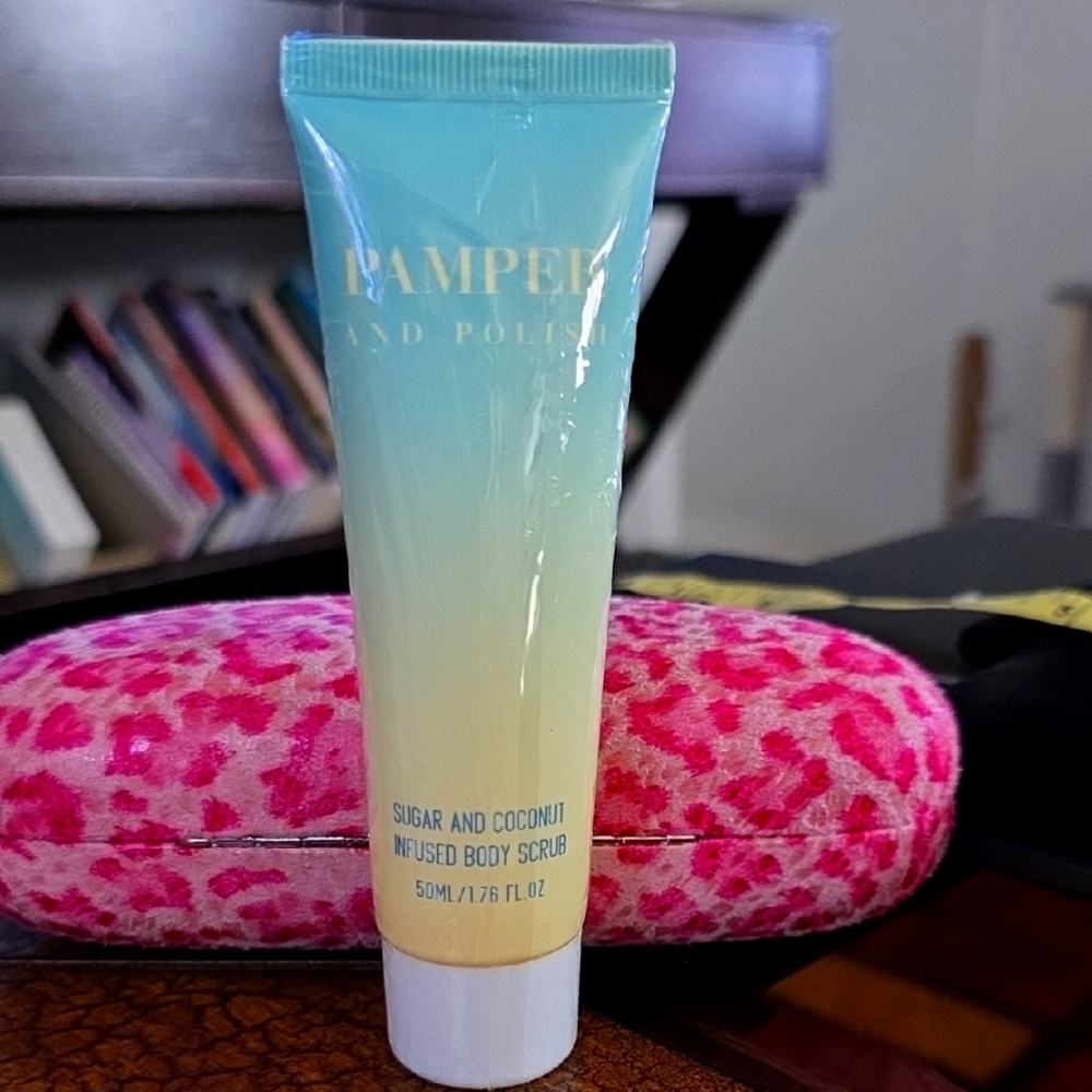 NEW Pamper and Polish Sugar & Coconut Infused Body scrub Sealed.